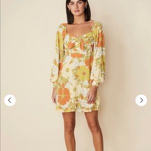 Isobel Mini Dres Isola Floral Print - Green